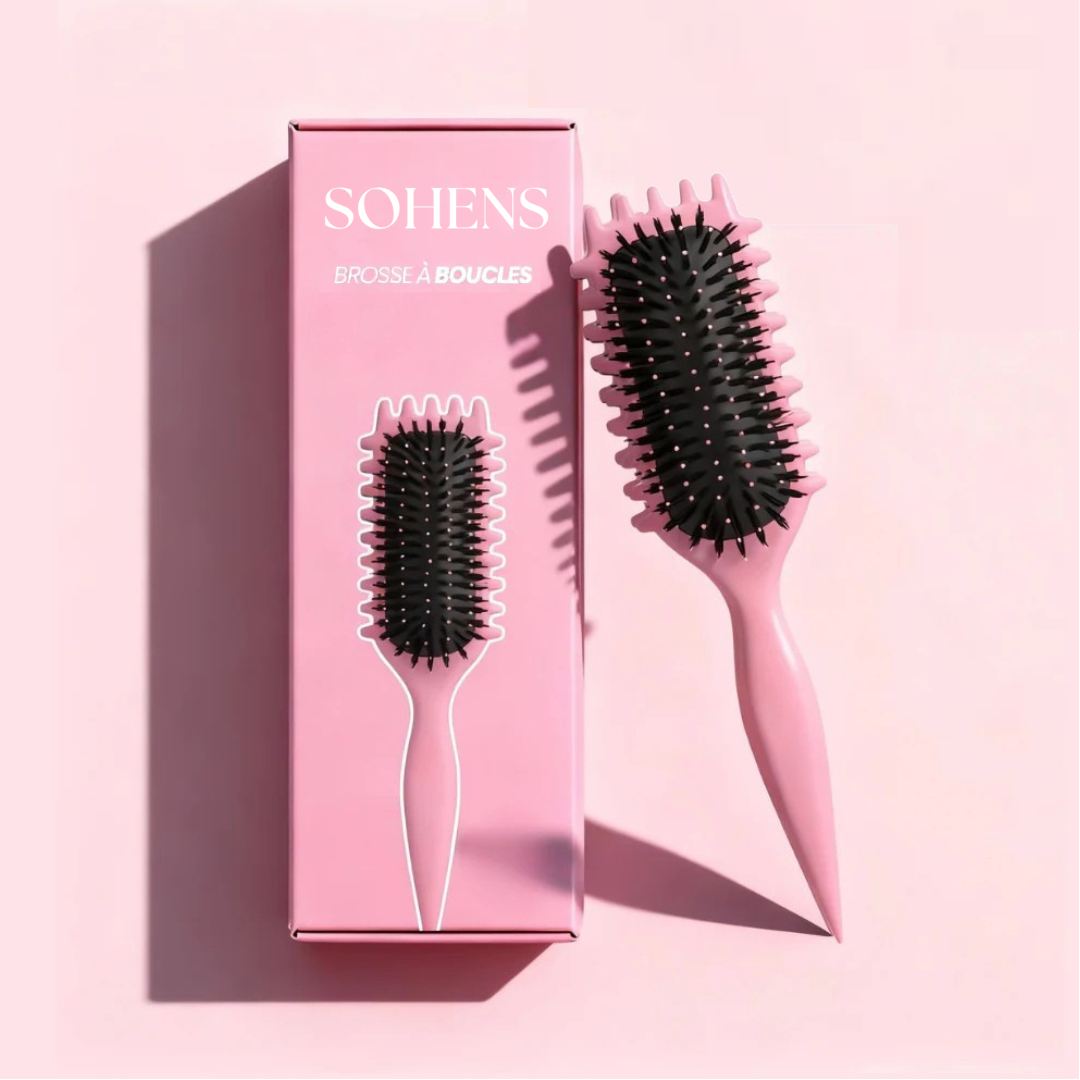 Brosse coiffante 3 en 1 pour boucles