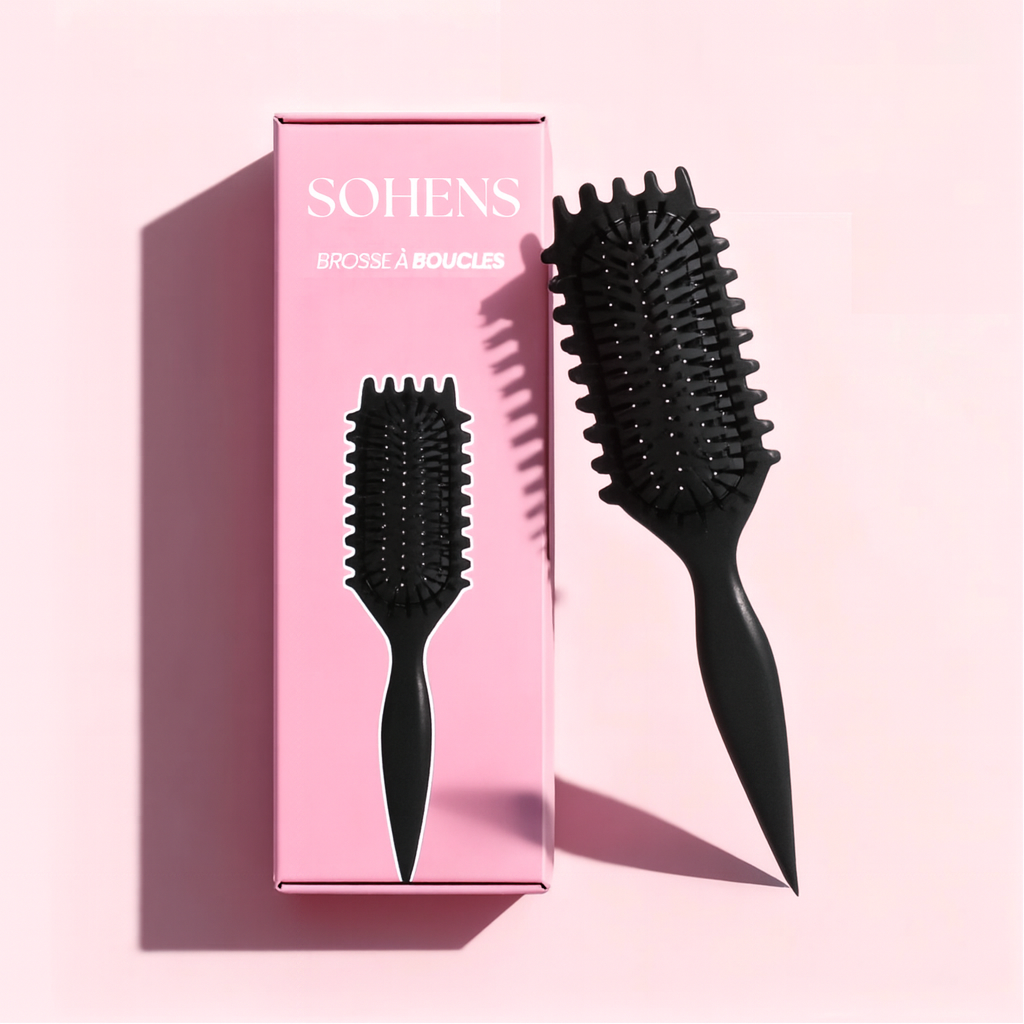 Brosse coiffante 3 en 1 pour boucles